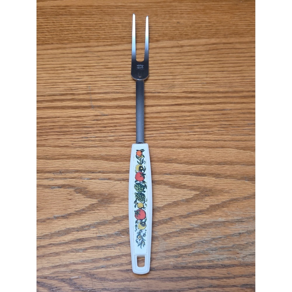 Vintage EKCO Chromium Plated SPICE OF LIFE Meat Serving Fork Utensil